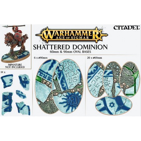 Shattered Dominion: socles ovales de 60 et 90mm