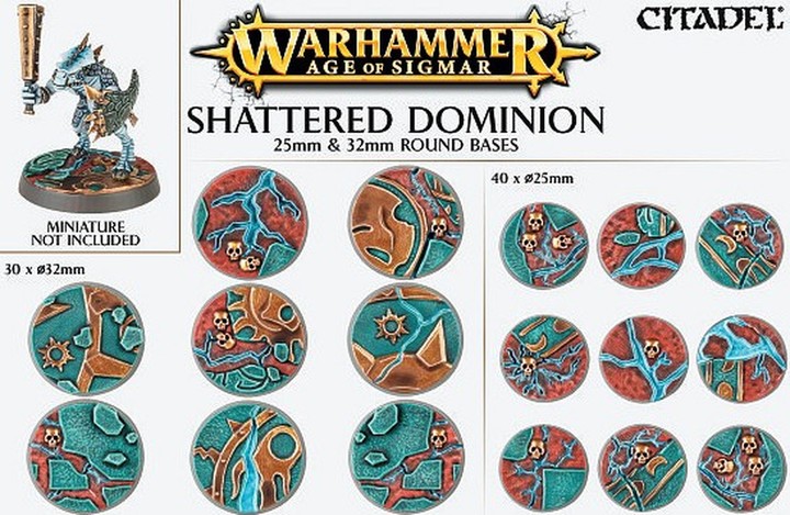 Shattered Dominion: socles ronds de 25 et 32mm