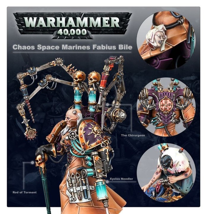 Chaos Space Marines Fabius Bile | Figurines Warhammer 40k | VPC Forges