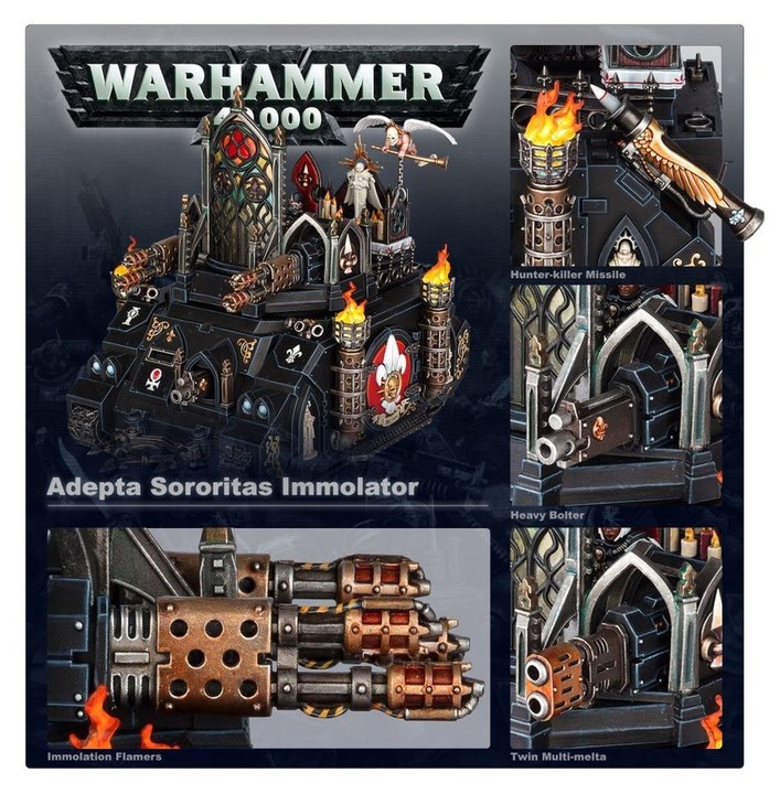 Immolator Adepta Sororitas – Transport d’assaut Warhammer 40K | VPC Forges