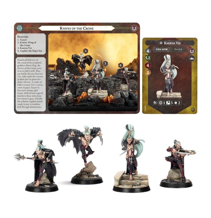 Contenu de la boite: Les Couteaux de la Sorcière - Warhammer Underworlds