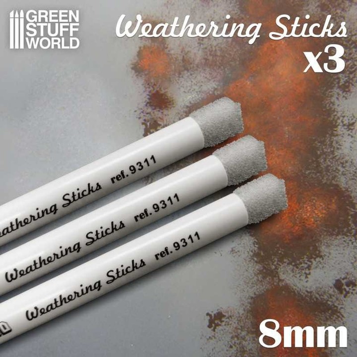 Pinceaux pour Weathering 8mm x3