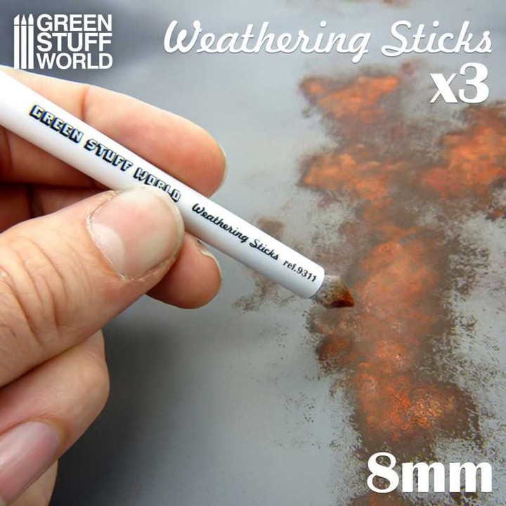 Pinceaux pour Weathering 8mm x3