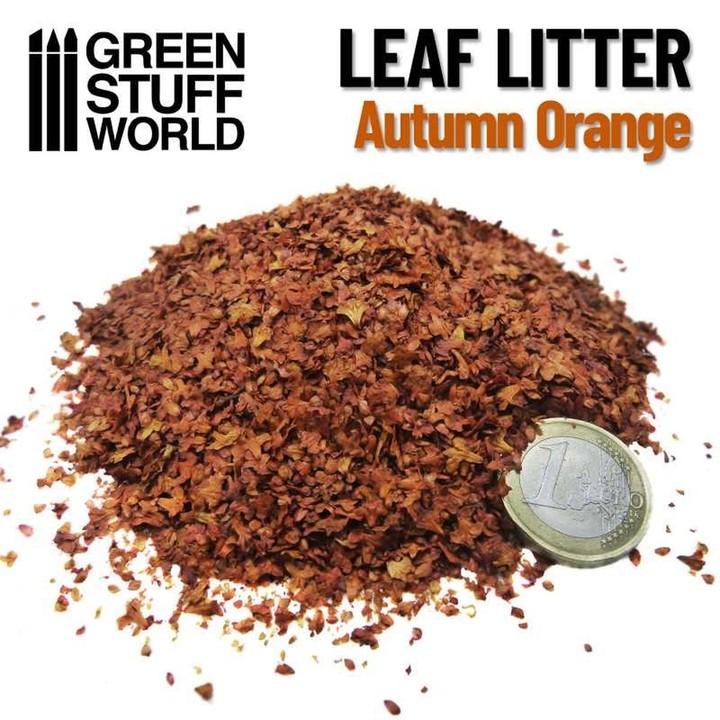 Feuilles Naturelles Grandes - Orange Automne