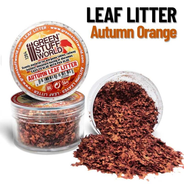 Feuilles Naturelles Grandes - Orange Automne