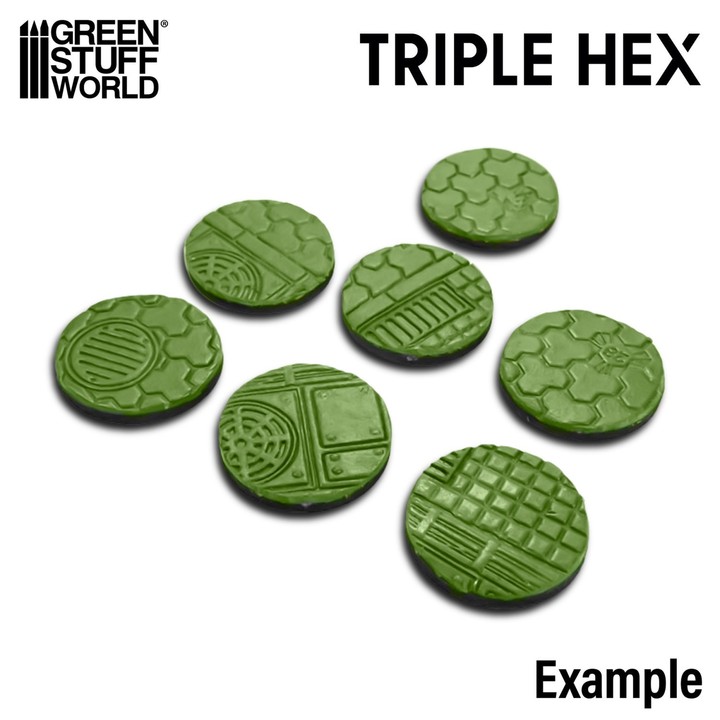 Rouleaux texturés - Hexagones Triple
