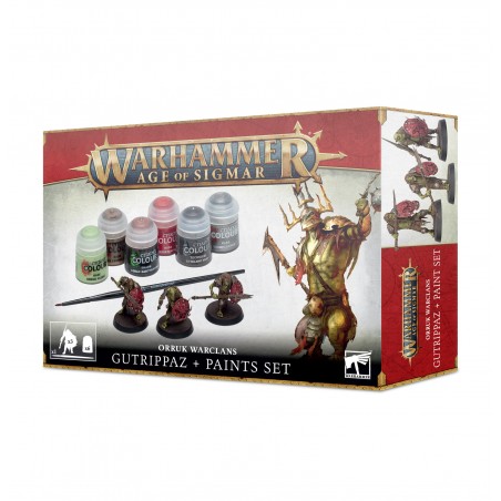 Éventreurs des Clans Guerriers Orruks + Set de Peinture Warhammer Age of Sigmar Dominion