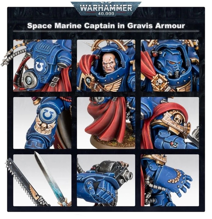 Capitaine Space Marine en Armure Gravis Warhammer 40,000 | VPC Forges
