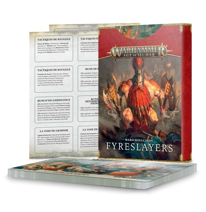 Cartes de Chartes Fyreslayers V3 Warhammer Age of Sigmar | VPC Forges