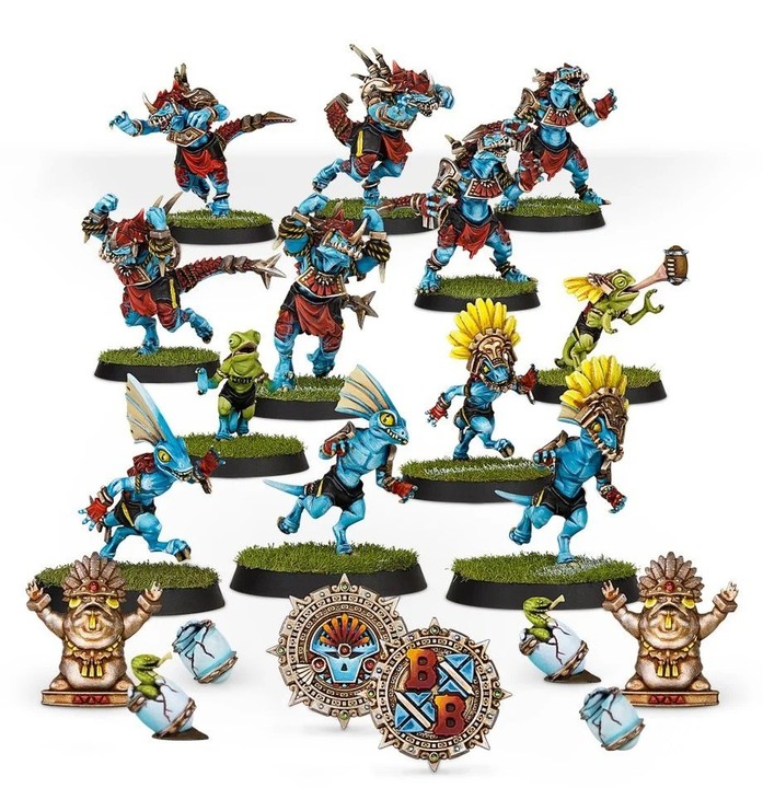 Blood Bowl – Équipe d’Hommes-Lézards – Gwaka'moli Crater Gators | VPC Forges